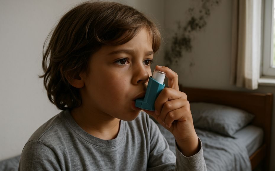 Child using inhaler