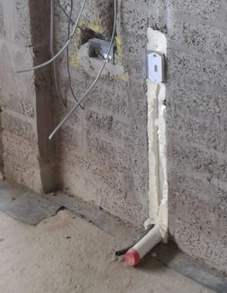 First fix central vacuum installation and electrics