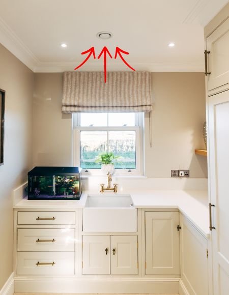 MVHR extract ceiling valve in utility room