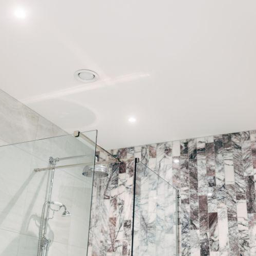 MEV extract valve above running shower