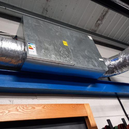 Supply air ventilation unit installed