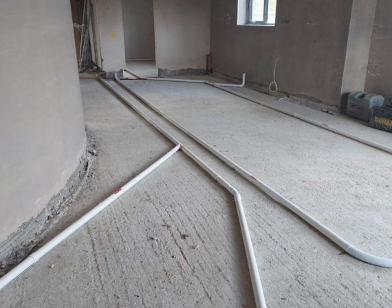 Second fix vacuum installation