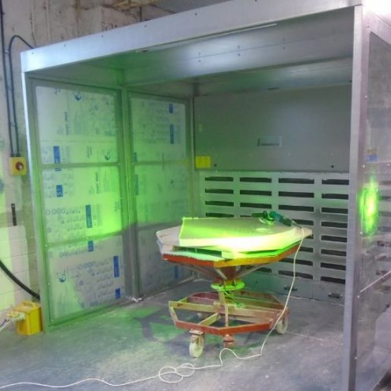 Beam Modular extraction booth being used