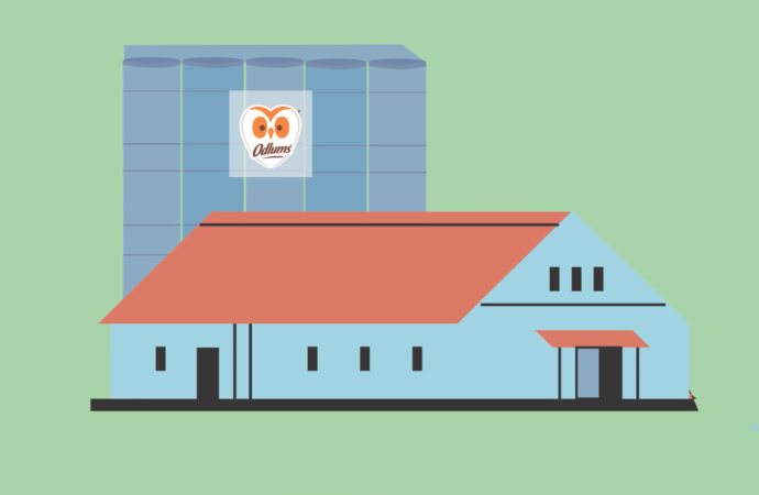 Odlums Flourmill in Dublin and logo