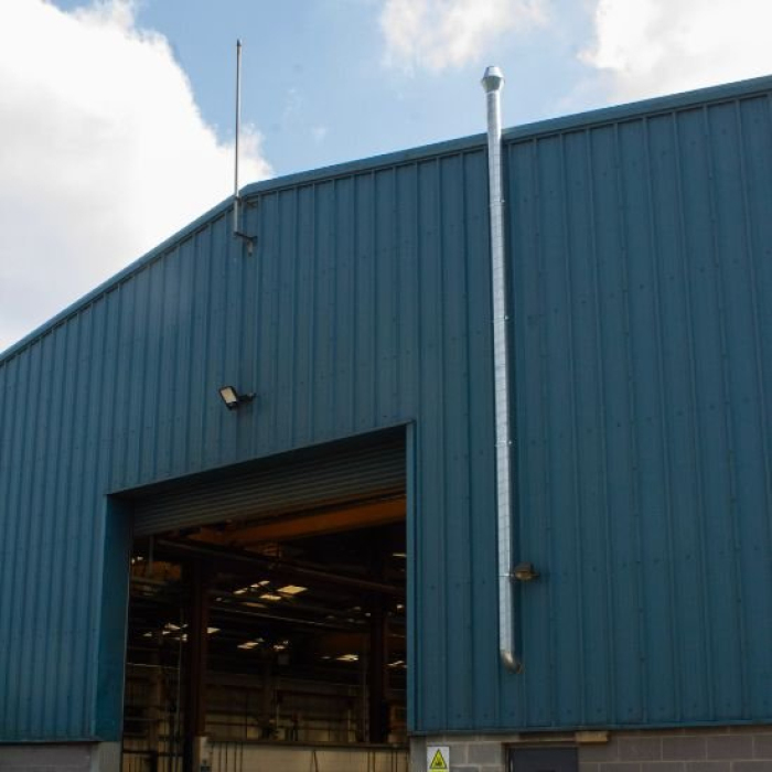 External ducting for BEAM Weld Fume Extraction System at DMAC Engineering