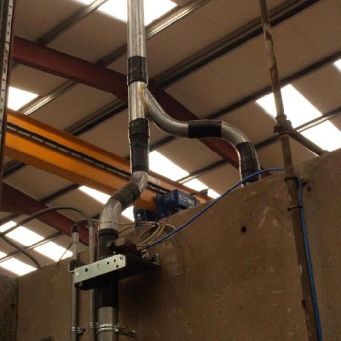 Weld fume extraction duct work at DMAC